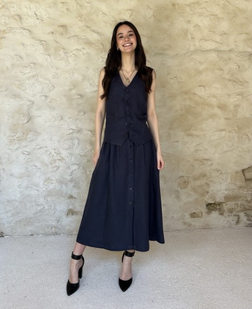 Gonna Tina Lino Blu - Image 3