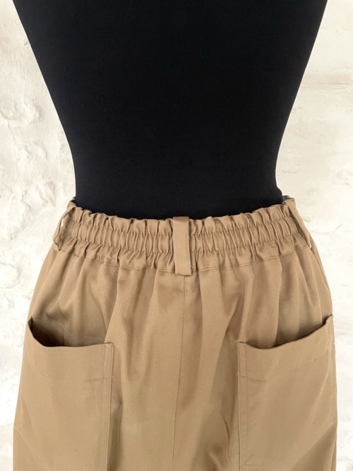 Baige trousers with drawstring - Image 3